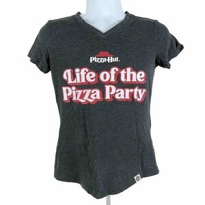 Pizza Hut Employee Uniform Women's V-Neck T-Shirt XS Life Of The Pizza Party
